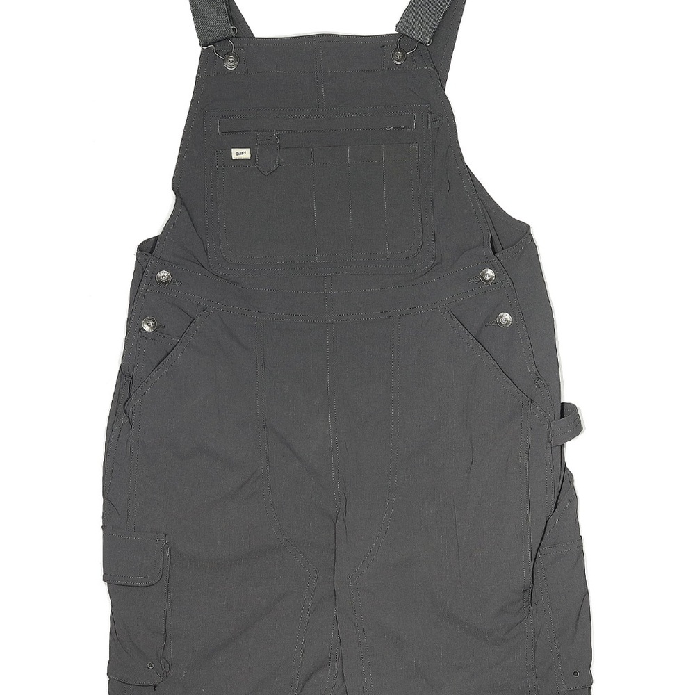 Duluth Trading Co Women's Gray Shortalls overalls heirloom garden bib medium